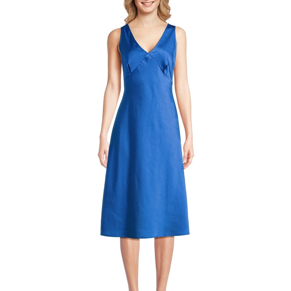 Chic Blue Midi Dress